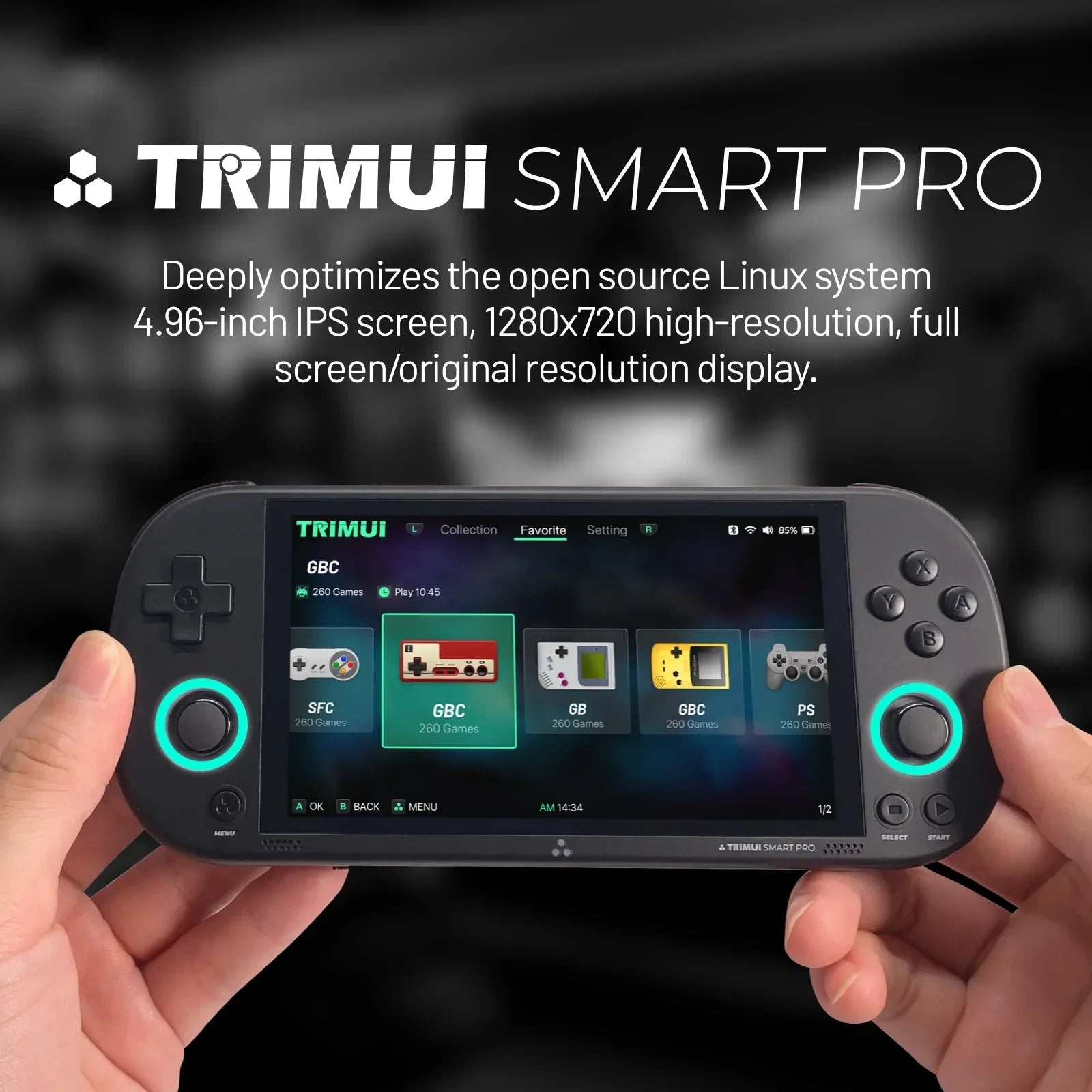 Trimui Smart Pro consola de juegos portátil , sistema operativo Linux, consola retro, 128GB – 11,000 juegos retro