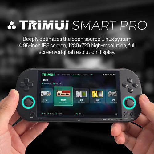 Trimui Smart Pro consola de juegos portátil , sistema operativo Linux, consola retro, 128GB – 11,000 juegos retro
